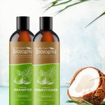 Australian Biologika Everyday Coconut Conditioner — coconut shampoo and conditioner in a tropical setting