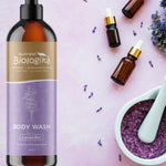 Australian Biologika Body Wash Lavender 500ml — lavender body wash styled with lavender