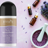 Australian Biologika Certified Organic Roll On Deodorant - Lavender Fields 70ml — lavender deodorant styled with lavender