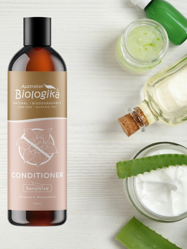 Australian Biologika Sensitive Conditioner 500ml — sensitive conditioner styled with gentle botanicals