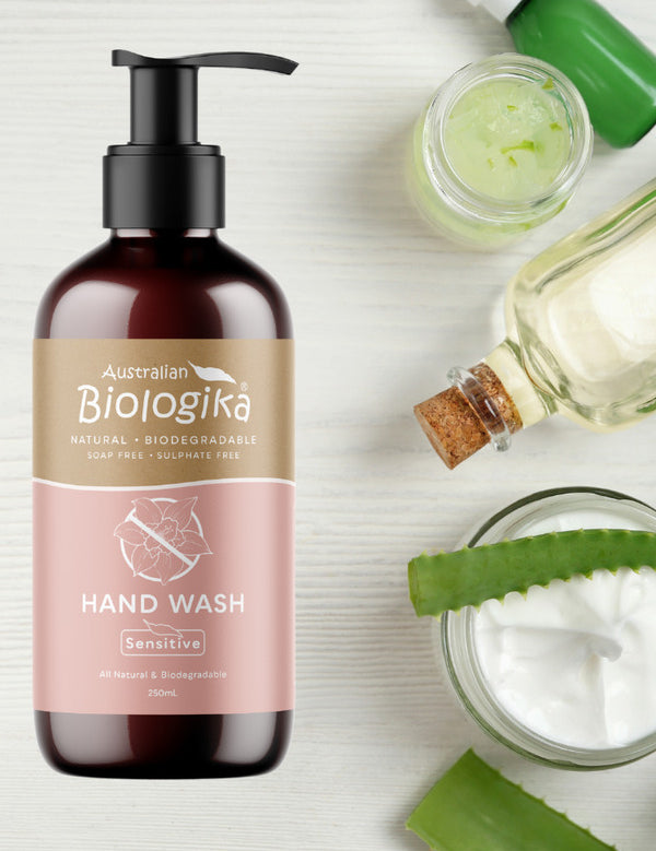 Australian Biologika Sensitive Hand Wash 250ml — sensitive hand wash styled with gentle botanicals
