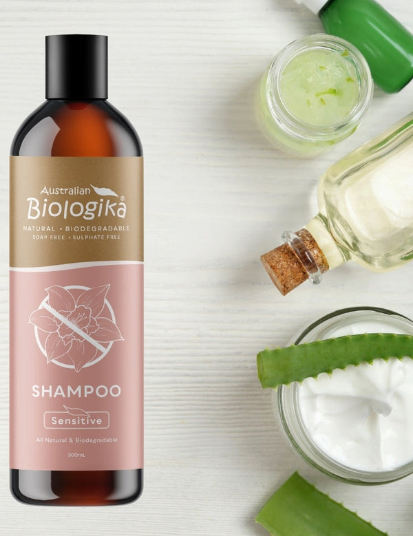 Australian Biologika Fragrance Free Sensitive Shampoo 500ml — sensitive shampoo styled with gentle botanicals
