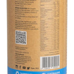 Back of the Eden Healthfoods Ultimate Protein Vanilla tin showing ingredients including natural vanilla and stevia
