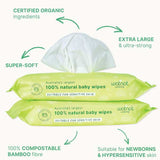 Wotnot Natural Baby Wipes 70pk
