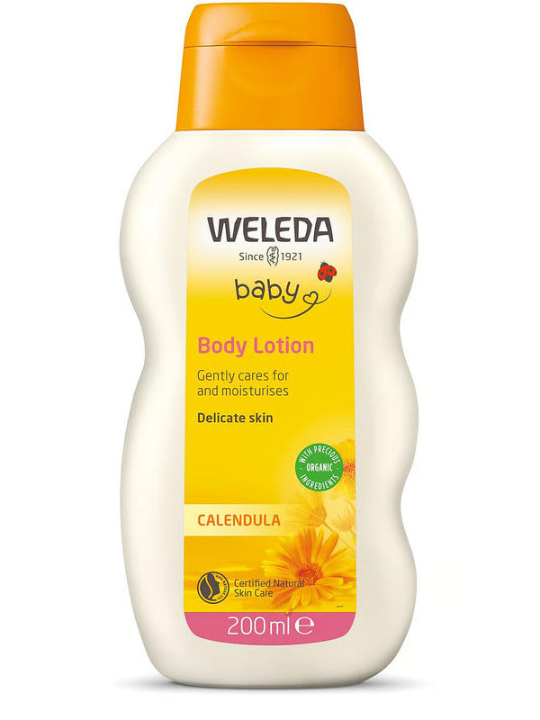 Weleda Baby Calendula Body Lotion 200ml bottle.