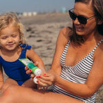Badger Aloe Vera Gel applied to a child at the beach