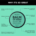 Calming moisturiser soothes sunburned skin: Provides comfort, hydration – Black Chicken Remedies Balm of Ages Multi-Purpose Remedy Balm 60g