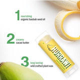 Ingredients and product information for Hurraw! Organic Lip Balm - Banana with Baobab 4.8g