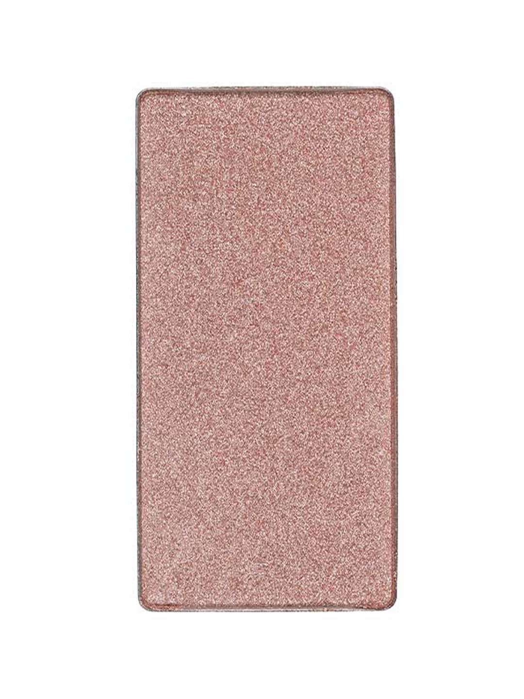 A rectangular pan of Benecos Beauty ID Palette Highlighter Refill - Rosé Illuminance 3g features shimmery rose gold vegan powder with a smooth, sparkling surface, perfect for adding a luminous glow.