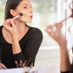 Benecos blush applied to a model