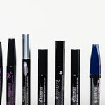Line-up of Benecos mascaras and eye products for the Multi Effect Mascara in Just Black.