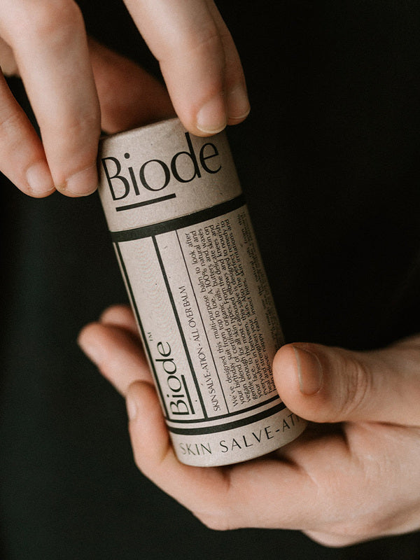 Biode Salve-ation Multi-purpose Balm held in hands