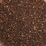 Close-up of finely textured brown and orange rosehip material, photographed as the botanical ingredient image for Biologi Br Rosehip Oil.