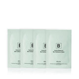 Biologi Hydra Balance Bio Cellulose Sheet Mask four-pack, displayed as four overlapping pale green sachets with black branding on white.