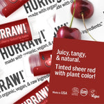 Product and flavour details for Hurraw! Organic Lip Balm - Black Cherry 4.8g