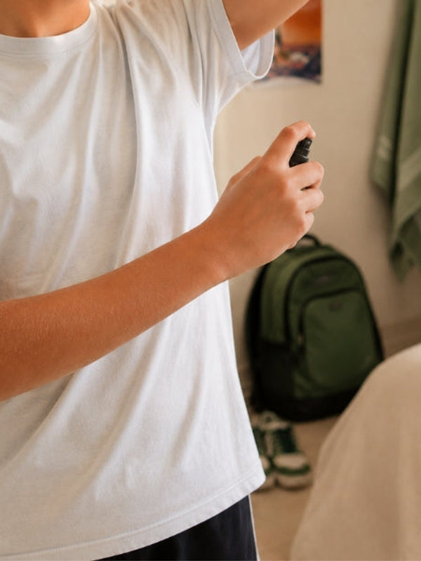 Black Chicken Remedies Axilla Rainforest Deodorant Spray — being applied