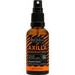 Black Chicken Remedies Axilla Natural Deodorant Spray Orange Crush 50ml — front pack shot on white