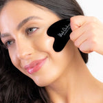 Pure black obsidian stone facial massager – Black Chicken Remedies Black Obsidian Gua Sha