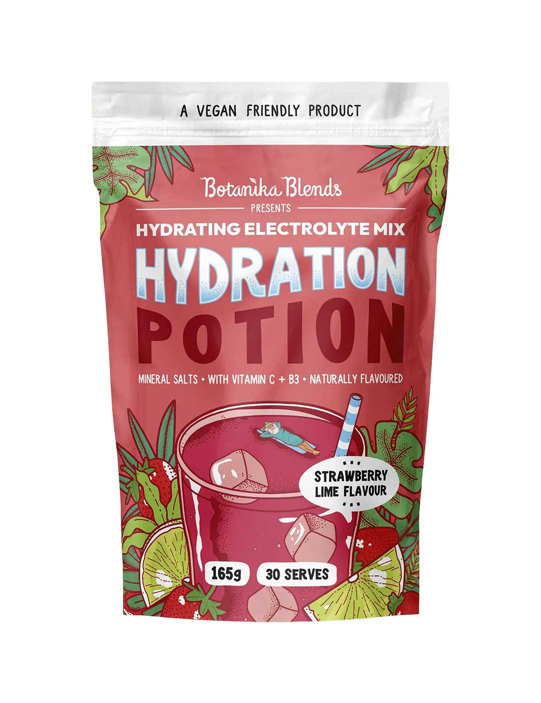 Botanika Blends Hydration Strawberry Lime 165g, natural supplement