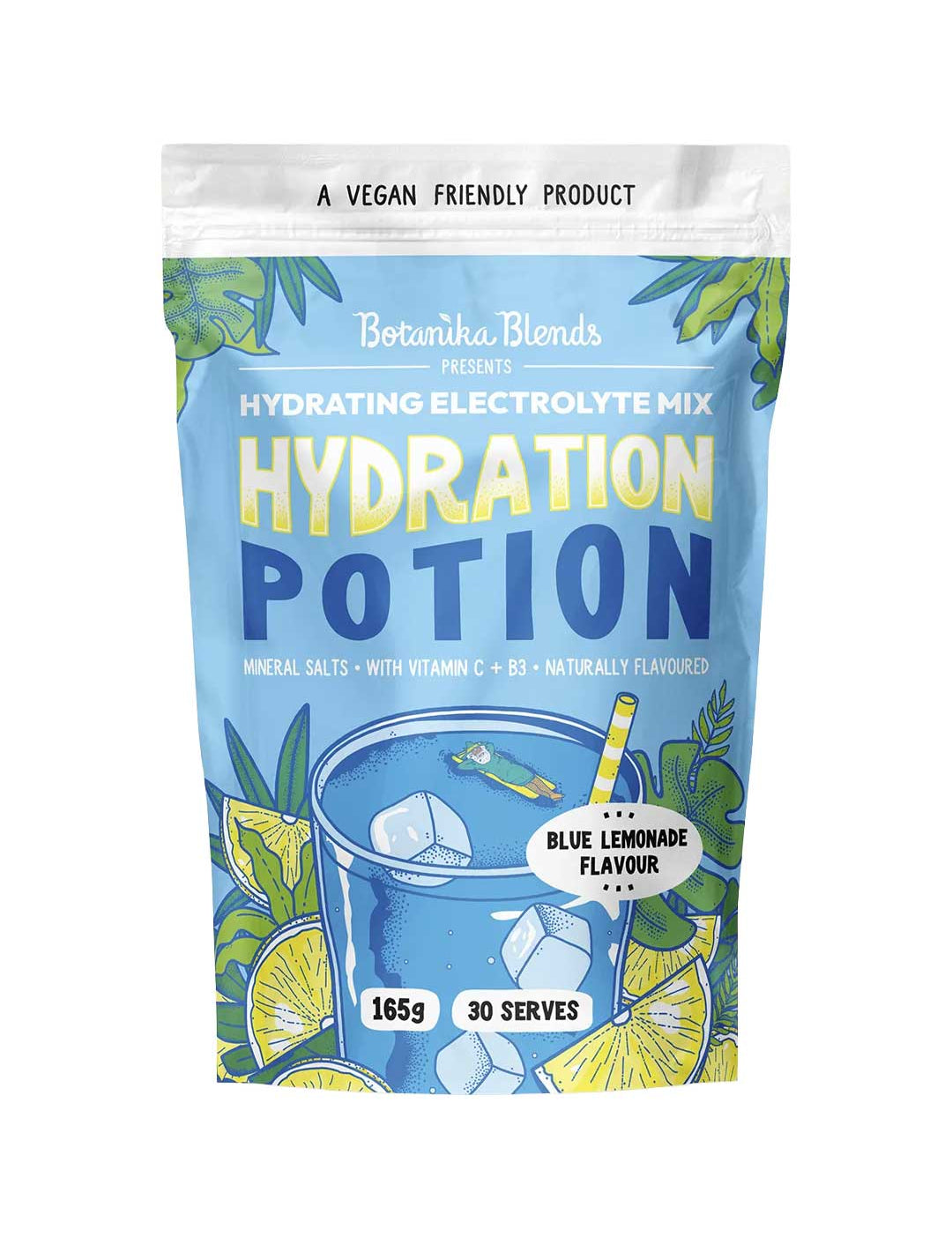Botanika Blends Hydration Blue Lemonade 165g, natural supplement