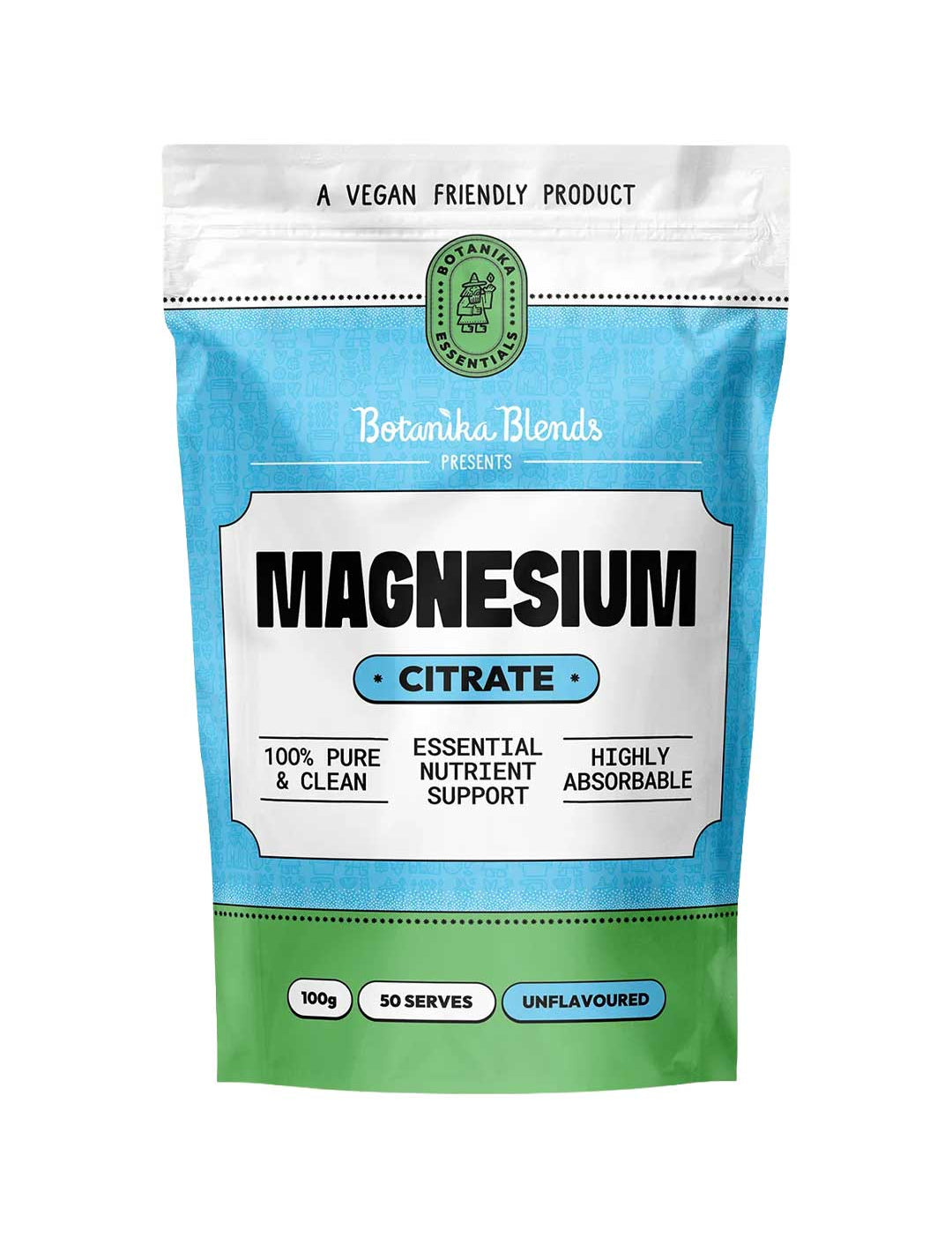 Botanika Blends Magnesium Citrate 100g, magnesium supplement