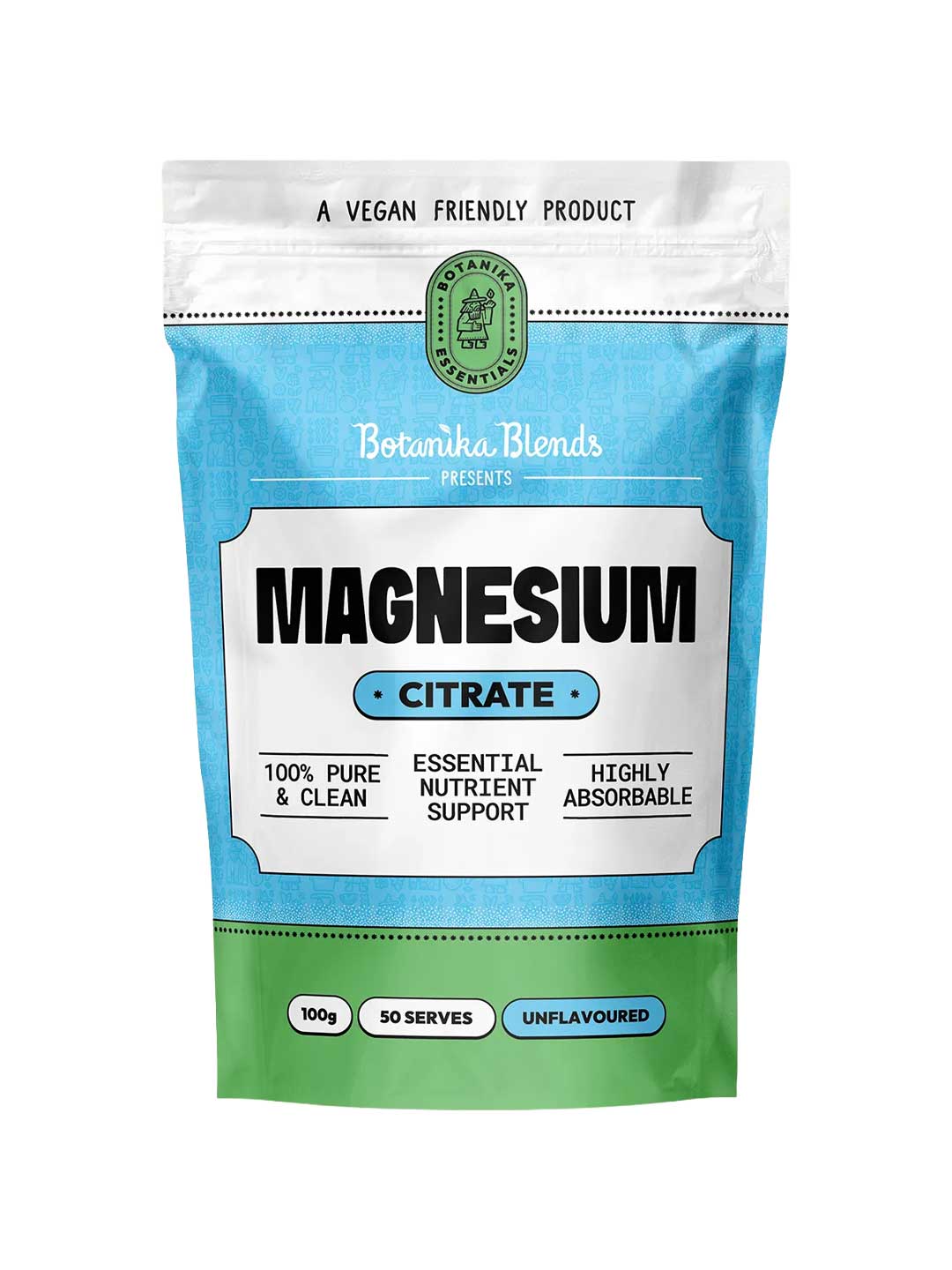 Botanika Blends Magnesium Citrate 100g, magnesium supplement