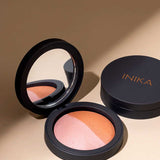 INIKA Organic Mineral Baked Blush Duo - Burnt Peach