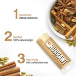 Ingredients and product information for Hurraw! Organic Lip Balm - Chai Spice 4.8g