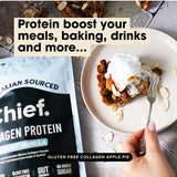 Gluten-free apple pie made with CHIEF Creamy Vanilla Collagen Protein