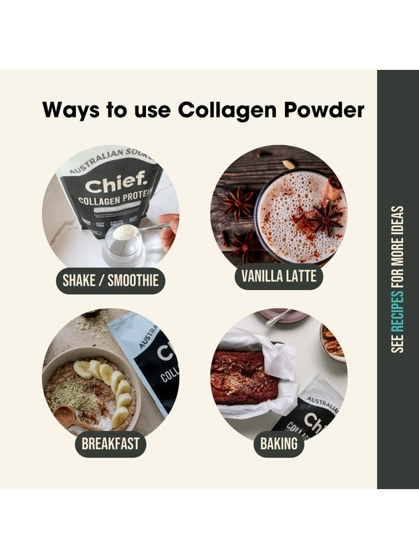 Ways to use CHIEF Creamy Vanilla Collagen Protein
