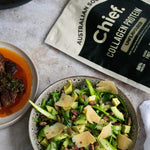 Prepared meal styled with CHIEF Unflavoured Collagen Protein