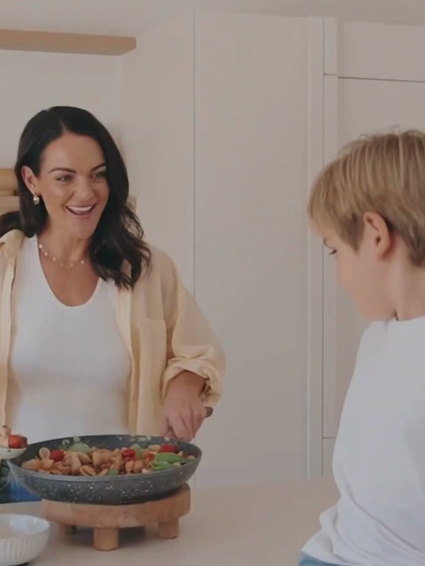 Family cooking a nutritious meal with CHIEF Beef Liver Powder