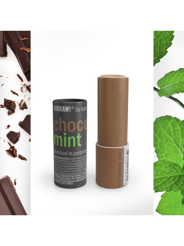 Open product view of Hurraw! Choco & Mint Lip Balm 4.8g