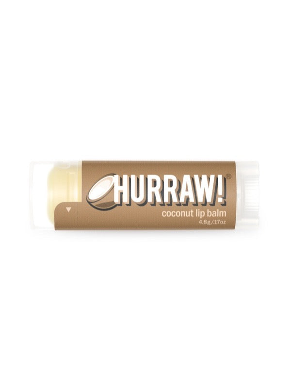 Overhead view of Hurraw! Organic Lip Balm - Coconut 4.8g
