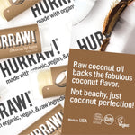 Product and flavour details for Hurraw! Organic Lip Balm - Coconut 4.8g