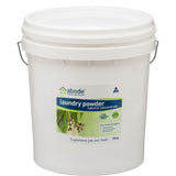 Abode Laundry Powder Eucalyptus 15kg bulk bucket with metal handle, Blue Mallee eucalyptus natural concentrate for top loaders
