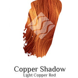 Desert Shadow Organic Hair Colour – official Light Copper Red hair-colour result swatch, shade Copper Shadow, SKU Copp-100
