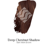 Desert Shadow Organic Hair Colour – official Dark Warm Brown hair-colour result swatch, shade Deep Chestnut Shadow, SKU Dchest-100