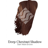 Desert Shadow Organic Hair Colour – official Dark Warm Brown hair-colour result swatch, shade Deep Chestnut Shadow, SKU Dchest-100