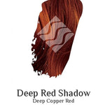 Desert Shadow Organic Hair Colour – official Deep Copper Red hair-colour result swatch, shade Deep Red Shadow, SKU DRed-100