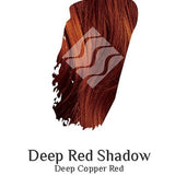 Desert Shadow Organic Hair Colour – official Deep Copper Red hair-colour result swatch, shade Deep Red Shadow, SKU DRed-100
