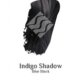 Desert Shadow Organic Hair Colour – official Blue Black hair-colour result swatch, shade Indigo Shadow, SKU Indi-100