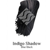 Desert Shadow Organic Hair Colour – official Blue Black hair-colour result swatch, shade Indigo Shadow, SKU Indi-100
