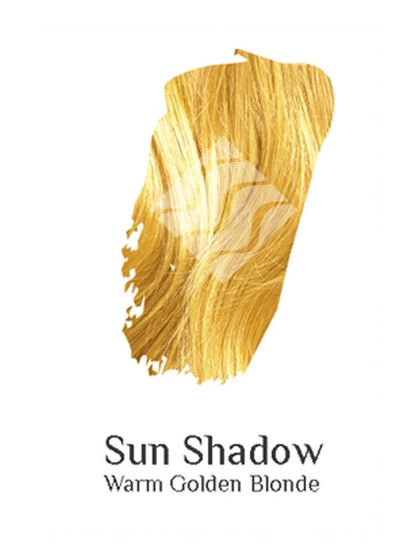 Desert Shadow Organic Hair Colour – official Warm Golden Blonde hair-colour result swatch, shade Sun Shadow, SKU Sun-100