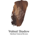 Desert Shadow Organic Hair Colour – official Medium Natural Brown hair-colour result swatch, shade Walnut Shadow, SKU Wal-100
