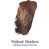 Desert Shadow Organic Hair Colour – official Medium Natural Brown hair-colour result swatch, shade Walnut Shadow, SKU Wal-100