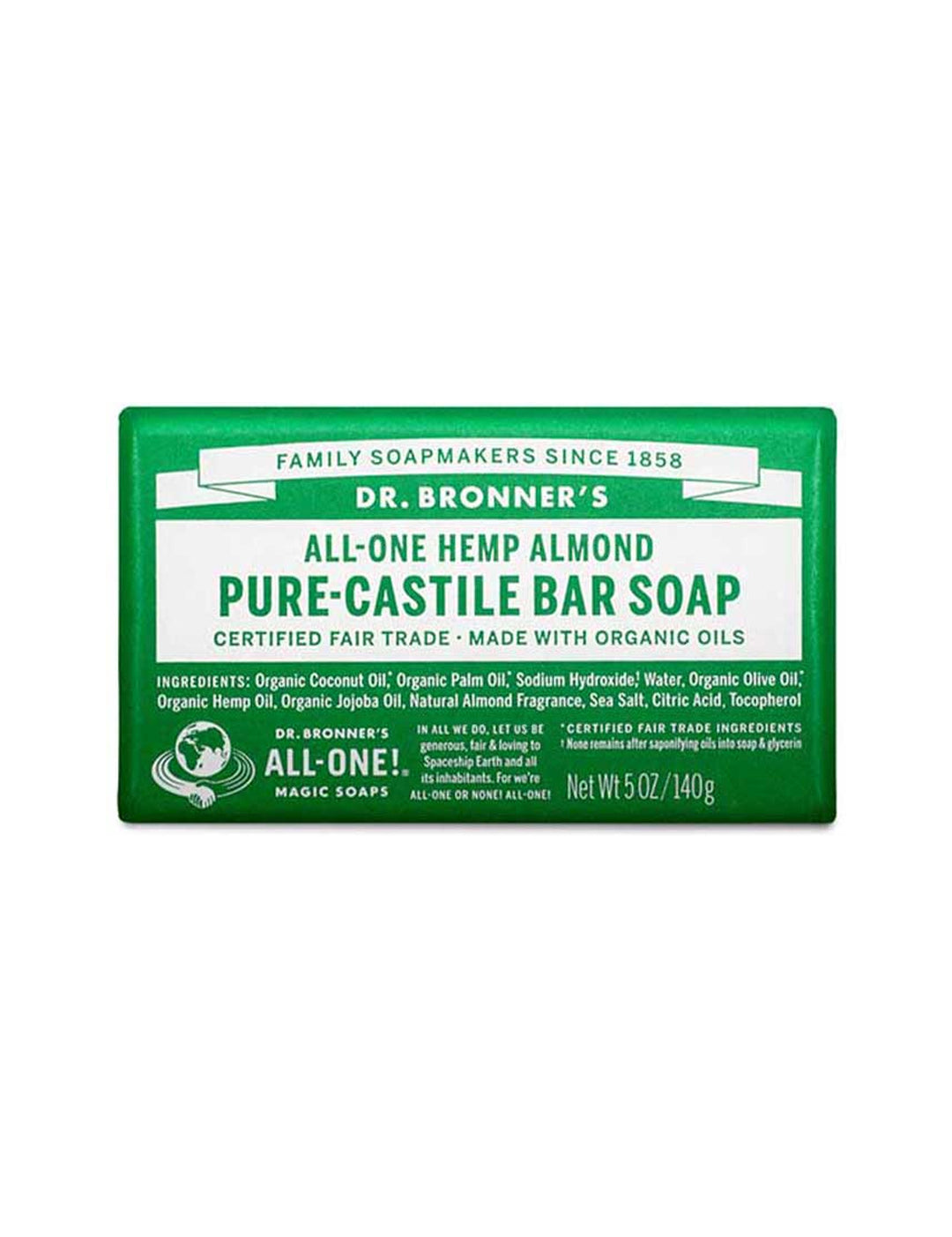 Dr. Bronner's Pure-Castile Bar Soap Almond 140g