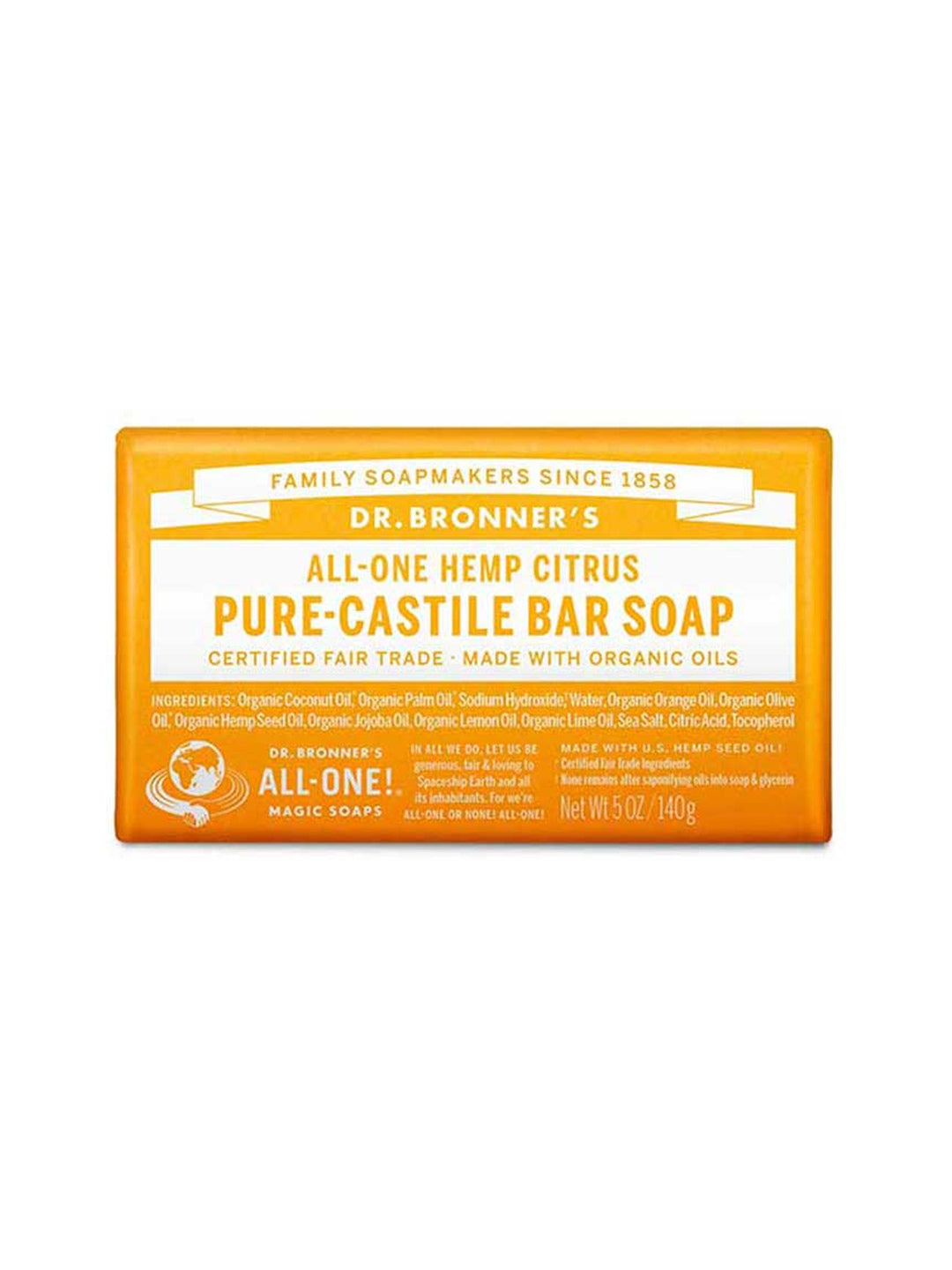 Dr. Bronner's Pure-Castile Bar Soap Citrus 140g