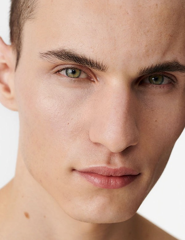 Close-up model wearing Dr Hauschka Foundation