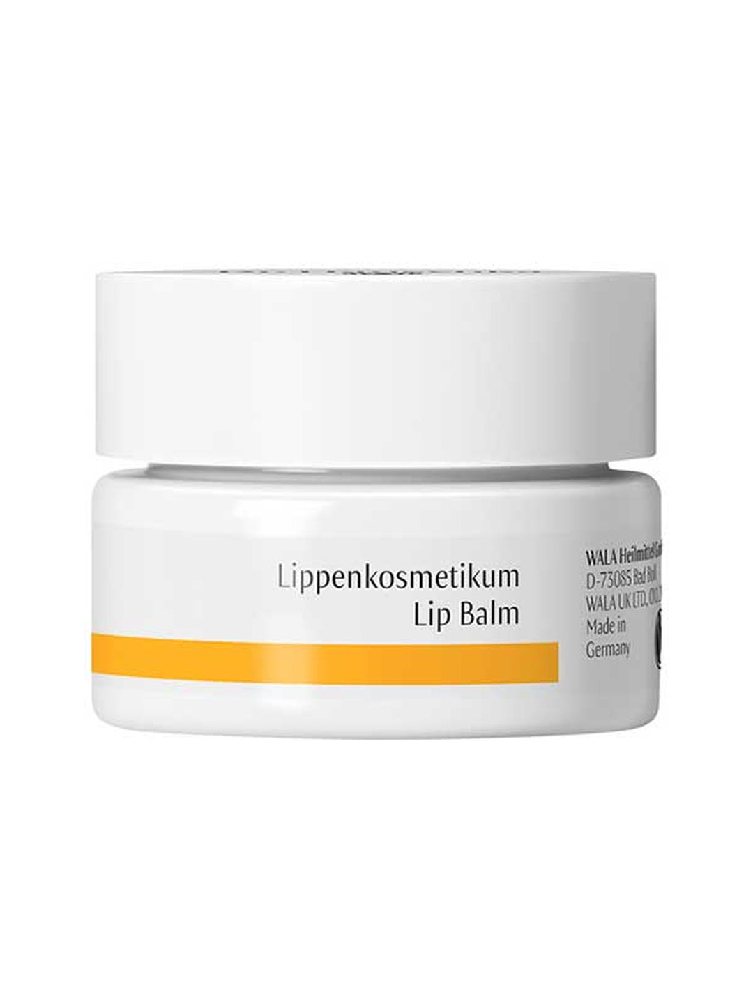 Dr Hauschka Lip Balm closed jar on a white background